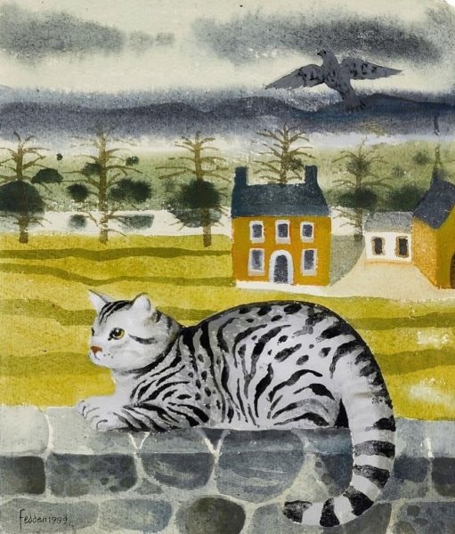 “Tabby”, 1999
painting by Mary Fedden, R.A. (British,1915...