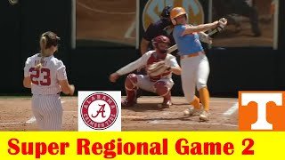 #14 Alabama vs #3 Tennessee Softball Highlights, 2024 NCAA Super Regional Game 2