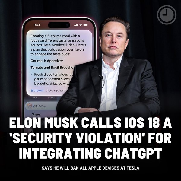 Elon Musk has just heard the news about iOS 18, and is we...