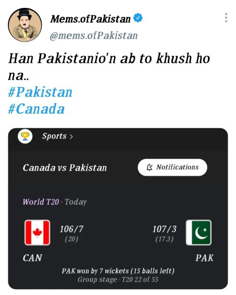 Pak Vs Canada mems.ofpakistan 
#pakfans #pakvscan 
#today...