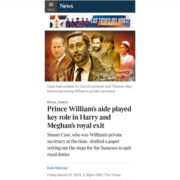 "Prince William’s former aide, Simon Case, was responsibl...