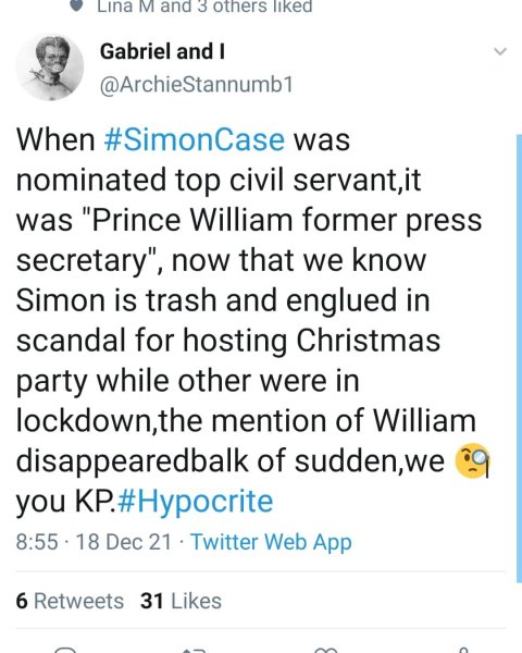 Simon case Prince Williams former private communication s...
