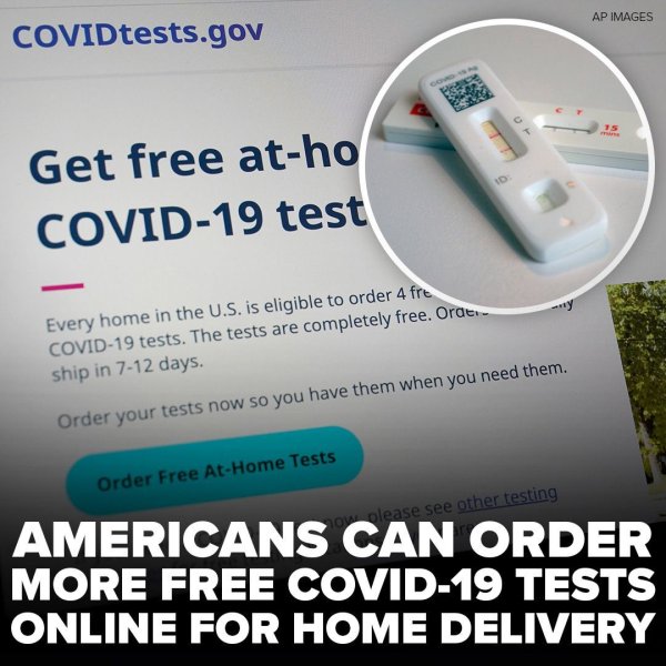 Did you know you can order more free COVID-19 tests onlin...