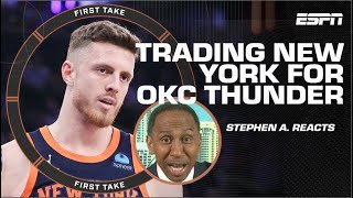 Stephen A. Smith’s INITIAL REACTION to Isaiah Hartenstein’s move to the Thunder 🍿 | First Take