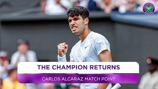 Carlos Alcaraz | Winning moment | First round | Wimbledon 2024