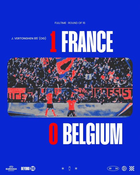 France emerges victorious with a 1-0 win over Belgium, th...