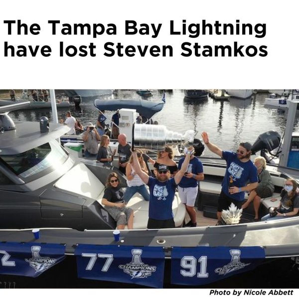 🚨 STAMKOS SAYS SEE YA 🚨⁠
⁠
I’m not crying, you’re crying....