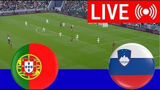 🔴LIVE : Portugal vs Slovenia  | UEFA EURO 2024 | Match Live Now TODAY game simulation and recreation