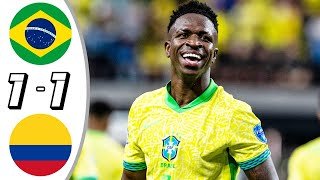 Brazil vs Colombia 1-1 - Resumen y Goles 2024