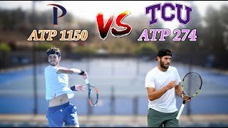 Playing College Match vs 274 ATP!! -- Pietro Fellin (Pepperdine) vs Jacob Fearnley (TCU)