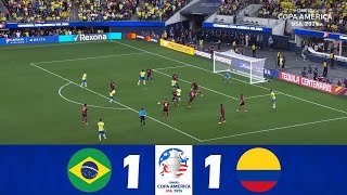 Brazil vs Colombia 1-1 | 2024 Copa America | Match Highlights
