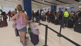 Tourists trying to get out of Jamaica ahead of Hurricane Beryl