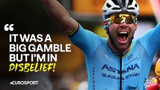 EMOTIONAL Mark Cavendish REACTS after BREAKING Tour de France record for stage wins ❤️