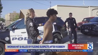 Woman struck and killed by fleeing robbery suspects