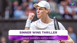 Jannik Sinner | Winning moment | Second round | Wimbledon 2024