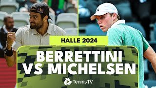 Matteo Berrettini vs Alex Michelsen Match Highlights | Halle 2024