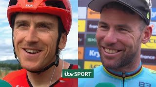 Mark Cavendish after winning his 35th Tour de France stage | ITV Sport