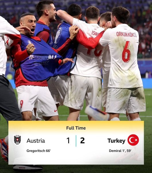 Turkey make it through to the quarter-finals of Euro 2024...