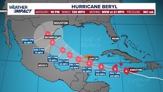 Hurricane Beryl tracker: Projected path, models and satellite images