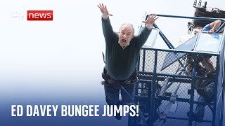 Lib Dem leader Ed Davey bungee jumps as polling day approaches | Election 2024