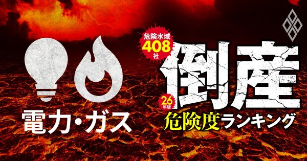 【電力・ガス14社】倒産危険度ランキング2026最新版！12位関西電力、2位東京電力、1位は？《再配信》