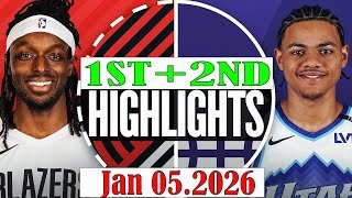 Portland Trail Blazers vs Utah Jazz 1st+2nd Qtr Jan 05.2025 Highlights | NBA HIGHLIGHT