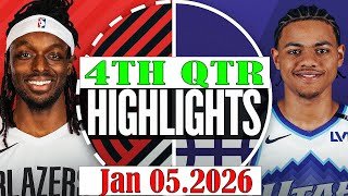 Portland Trail Blazers vs Utah Jazz 4th Qtr Jan 05.2026 Highlights | NBA HIGHLIGHT