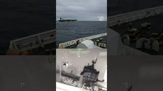 Les images de la prise de contrôle d'un pétrolier russe par l'armée américaine