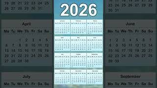 2026 Calendar