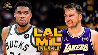 Los Angeles Lakers vs Milwaukee Bucks Full Game Highlights | Nov 15, 2025 | FreeDawkins