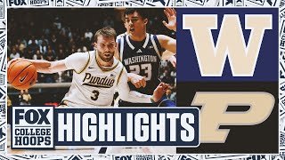 Washington Huskies vs. No. 5 Purdue Boilermakers Highlights | FOX College Hoops