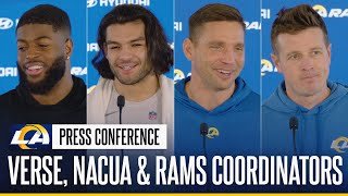 Jared Verse & Chris Shula On Panthers' Run Game; Puka Nacua & Mike LaFleur On Tyler Higbee's Return