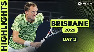 Medvedev Starts New Season; Sweeny Gets On Chair To Hug Opelka | Brisbane 2026 Highlights Day 2