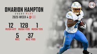 Omarion Hampton Week 4 Highlights | Every Run, Target, and Catch vs Giants