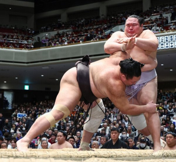 敗れた朝乃山：時事ドットコム