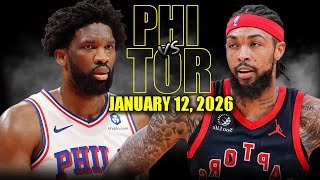 Philadelphia 76ers vs Toronto Raptors Full Game Highlights – January 12, 2026 | NBA Season