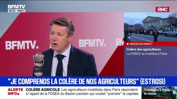 Colère des agriculteurs: "Ça fait des décennies que la France a cédé des pans entiers à des normes européennes", déplore Christian Estrosi, maire "Horizons" de Nice