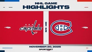 NHL Highlights | Capitals vs. Canadiens - November 20, 2025