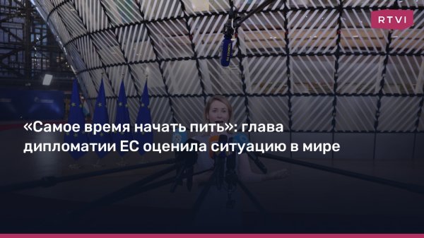 «Самое время начать пить»: глава дипломатии ЕС оценила ситуацию в мире