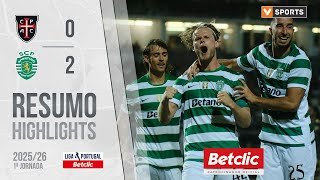 Resumo: Casa Pia 0-2 Sporting (Liga 25/26 #1)