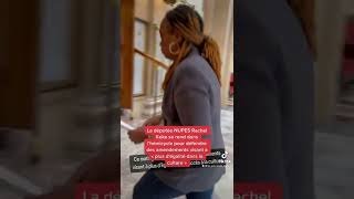 La députée NUPES Rachel Keke se rend dans l'hémicycle pour défendre des amendements