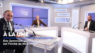Les confidences d’Eric Zemmour, invité de l’émission « L’interview à la Une » de Nice-Matin