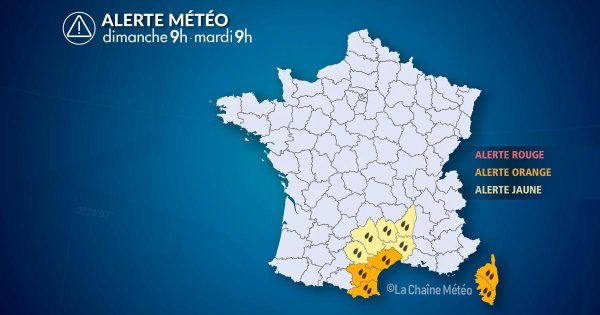 Alerte Météo : Intempéries au sud-est jusqu'à mardi liées à la dépression Harry - Actualités La Chaîne Météo