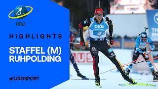 Vier Nationen kämpfen um Staffel-Sieg | Highlights deutsch | Ruhpolding | Männer | Biathlon