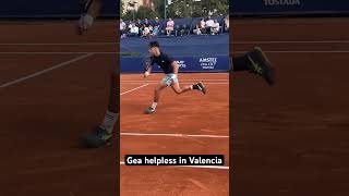 Arthur Gea wrongfooted at Valencia Challenger vs Pedro Martinez