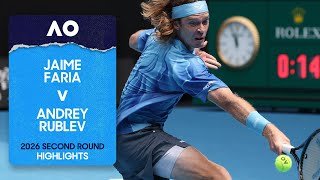Jaime Faria v Andrey Rublev Highlights | Australian Open 2026 Second Round