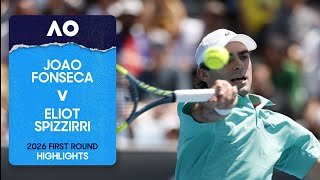 Joao Fonseca v Eliot Spizzirri Highlights | Australian Open 2026 First Round