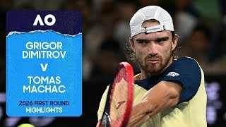 Grigor Dimitrov v Tomas Machac Highlights | Australian Open 2026 First Round