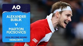 Alexander Bublik v Marton Fucsovics Highlights | Australian Open 2026 Second Round