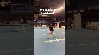 Вавринка. Наблюдения за лучшими теннисистами. Работа ног при серийных ударах одной рукой слева.